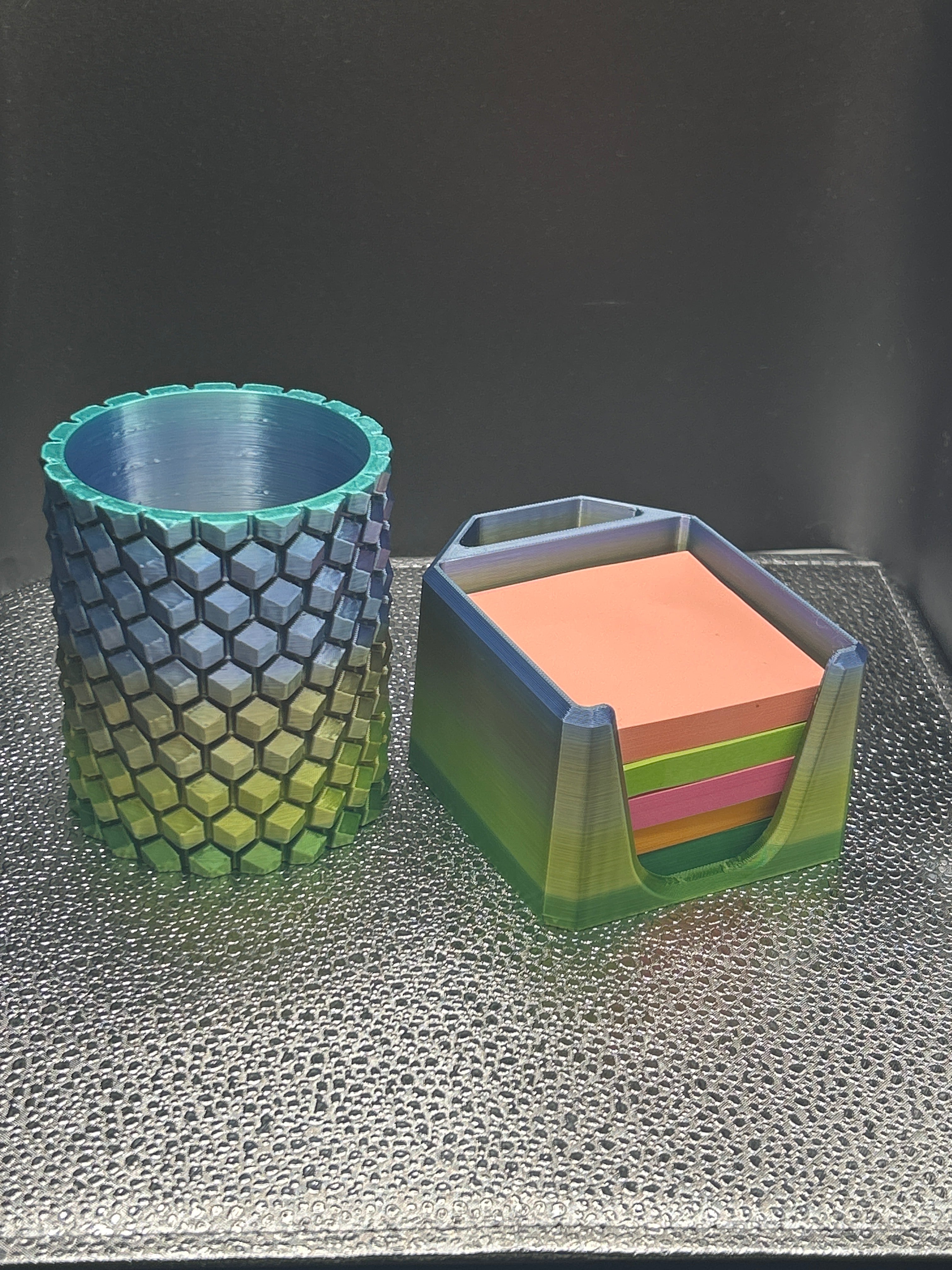 Desk cup and Post it Note holder set