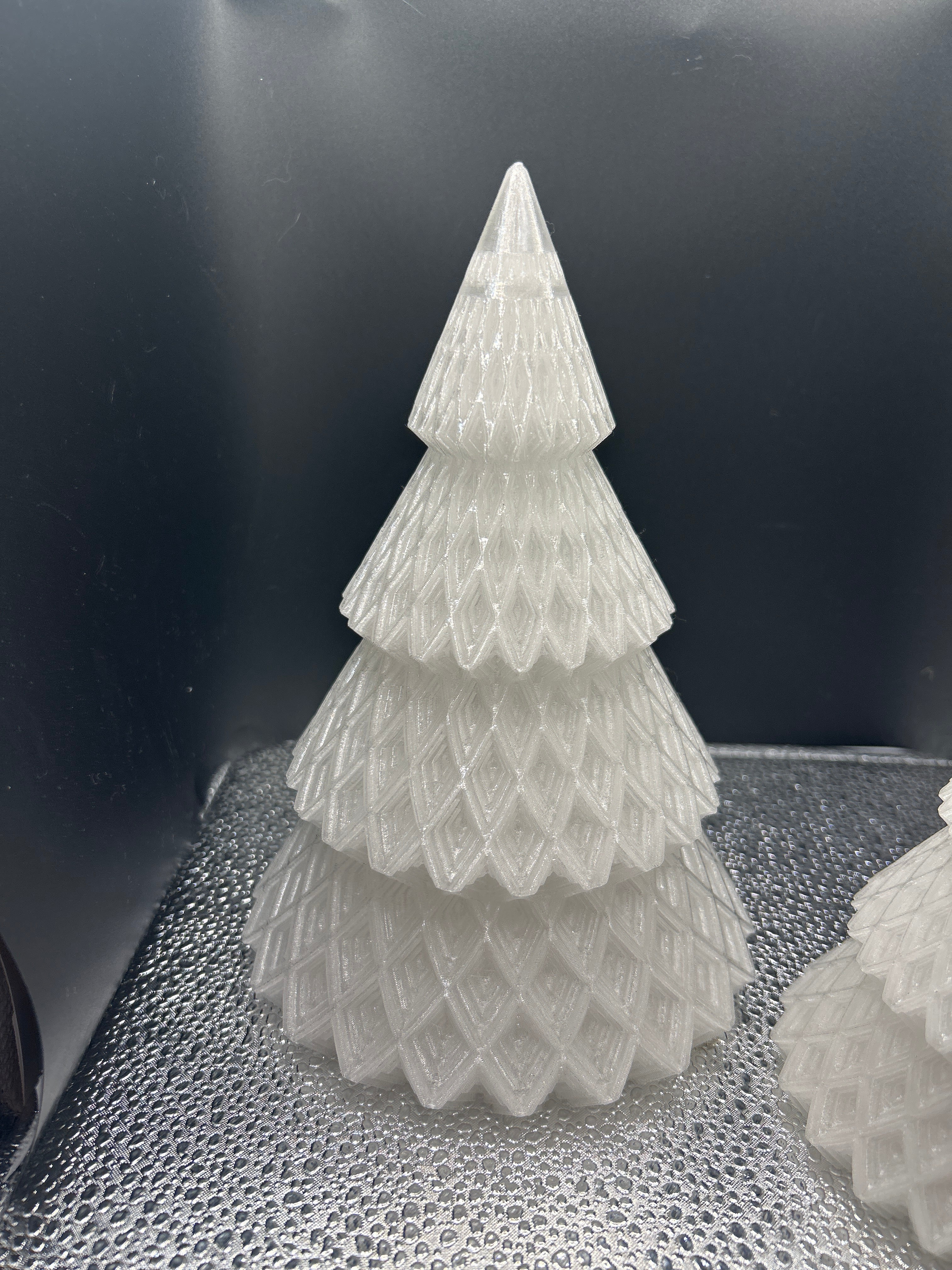 Decorative trees with push button LED lights