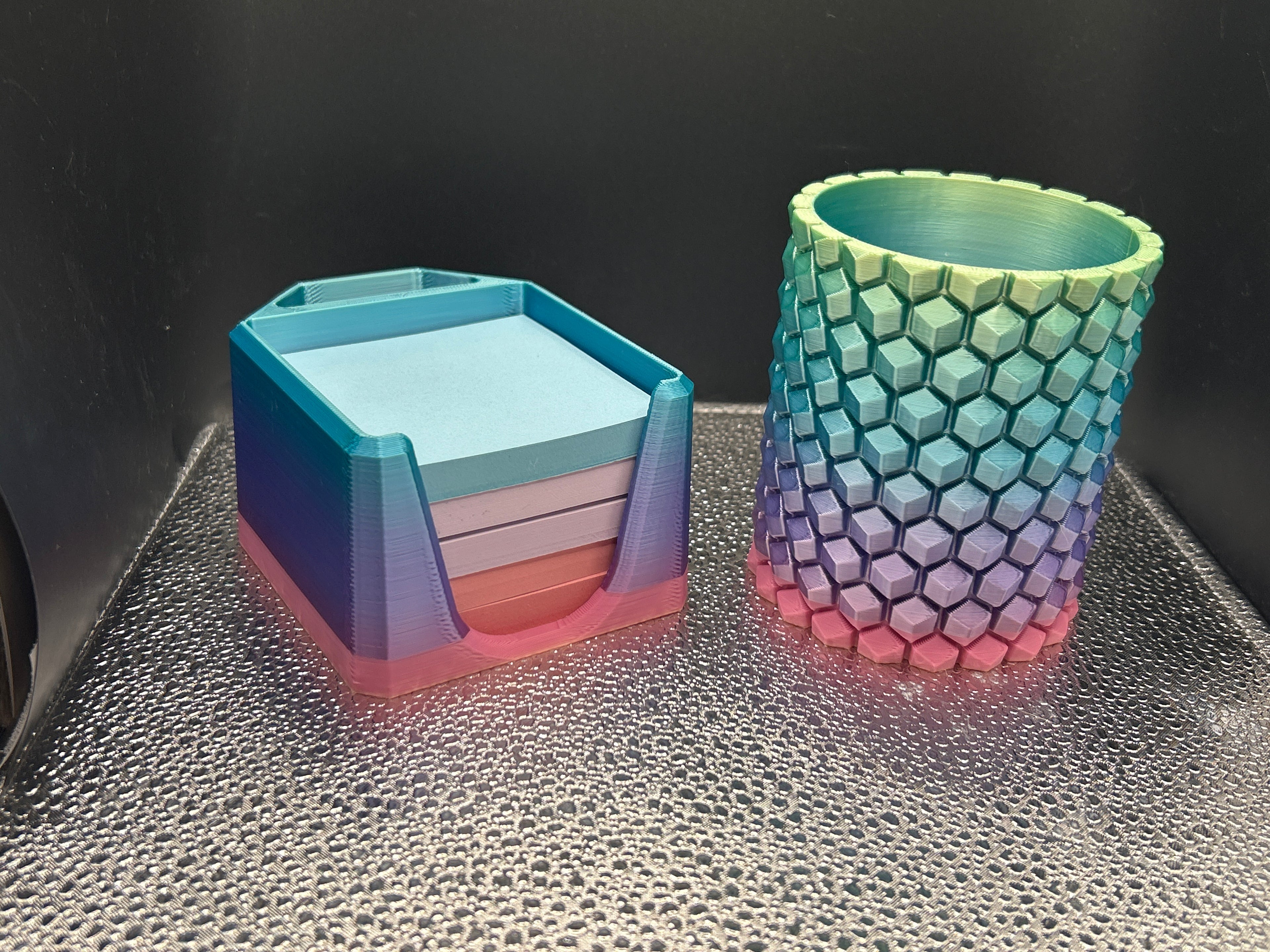 Desk cup and Post it Note holder set