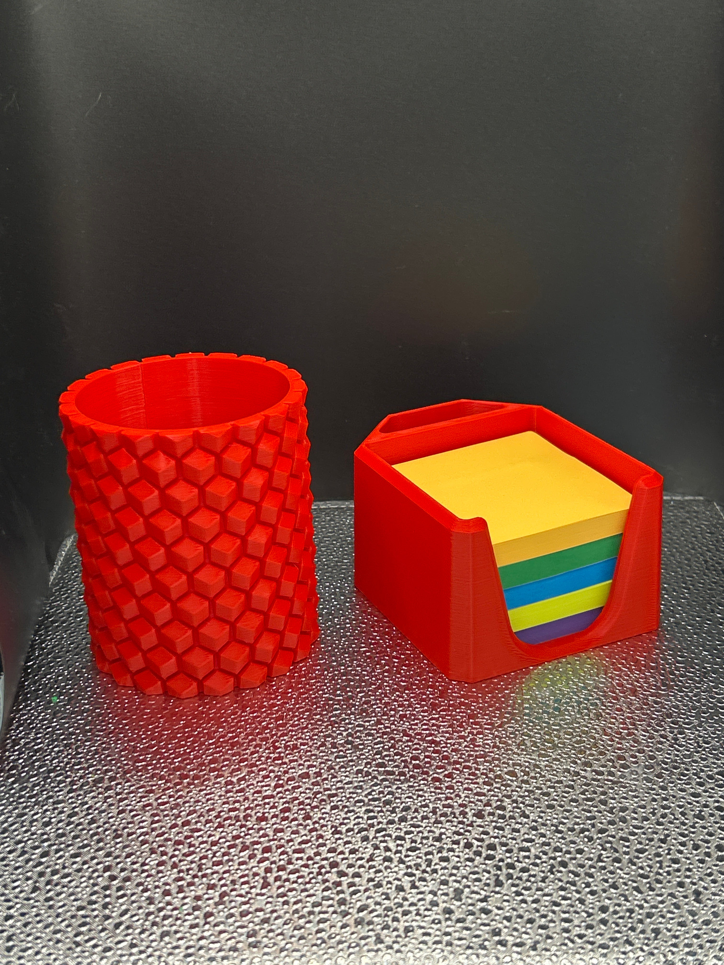 Desk cup and Post it Note holder set