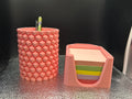 Desk cup and Post it Note holder set