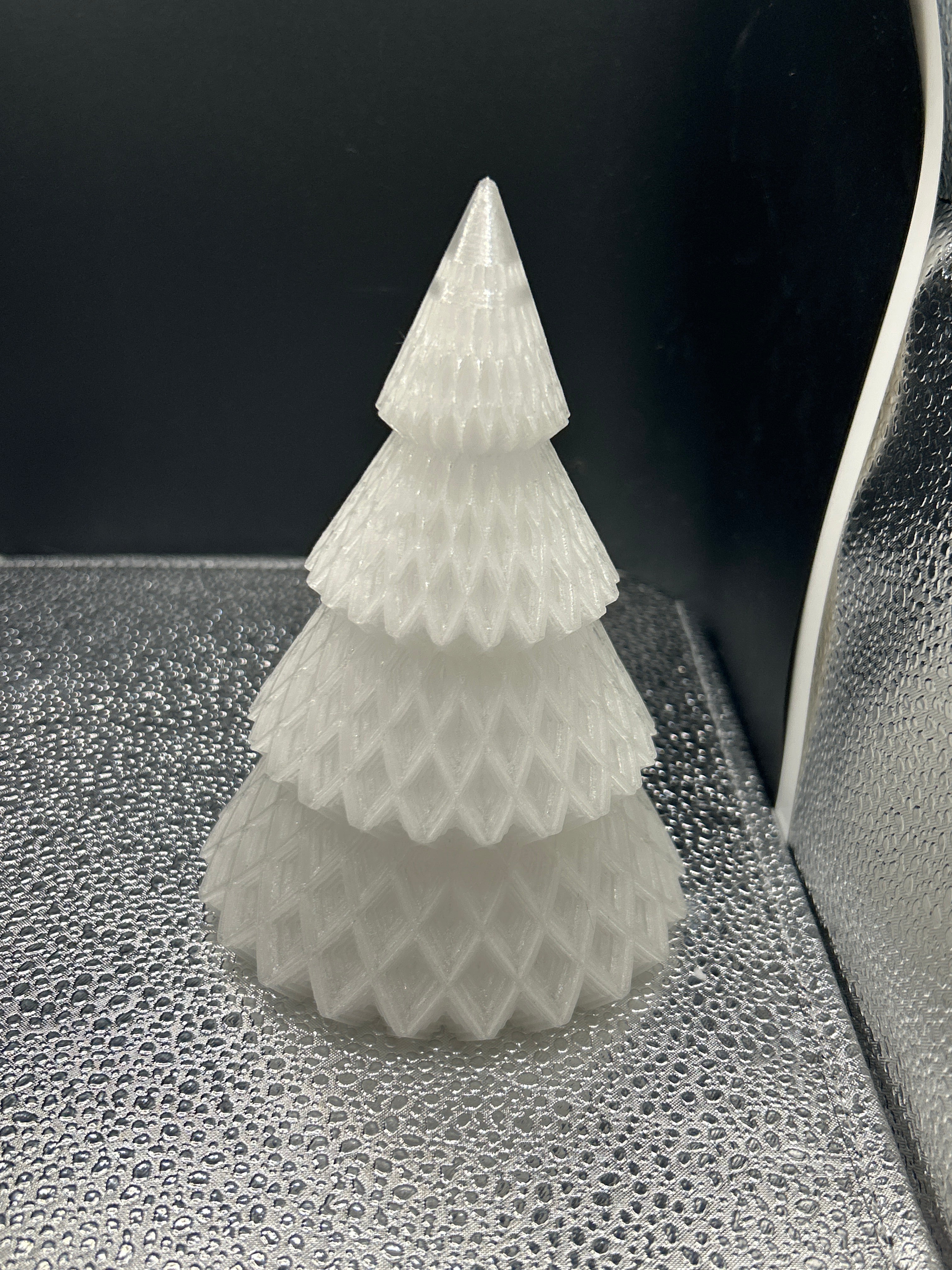 Decorative trees with push button LED lights