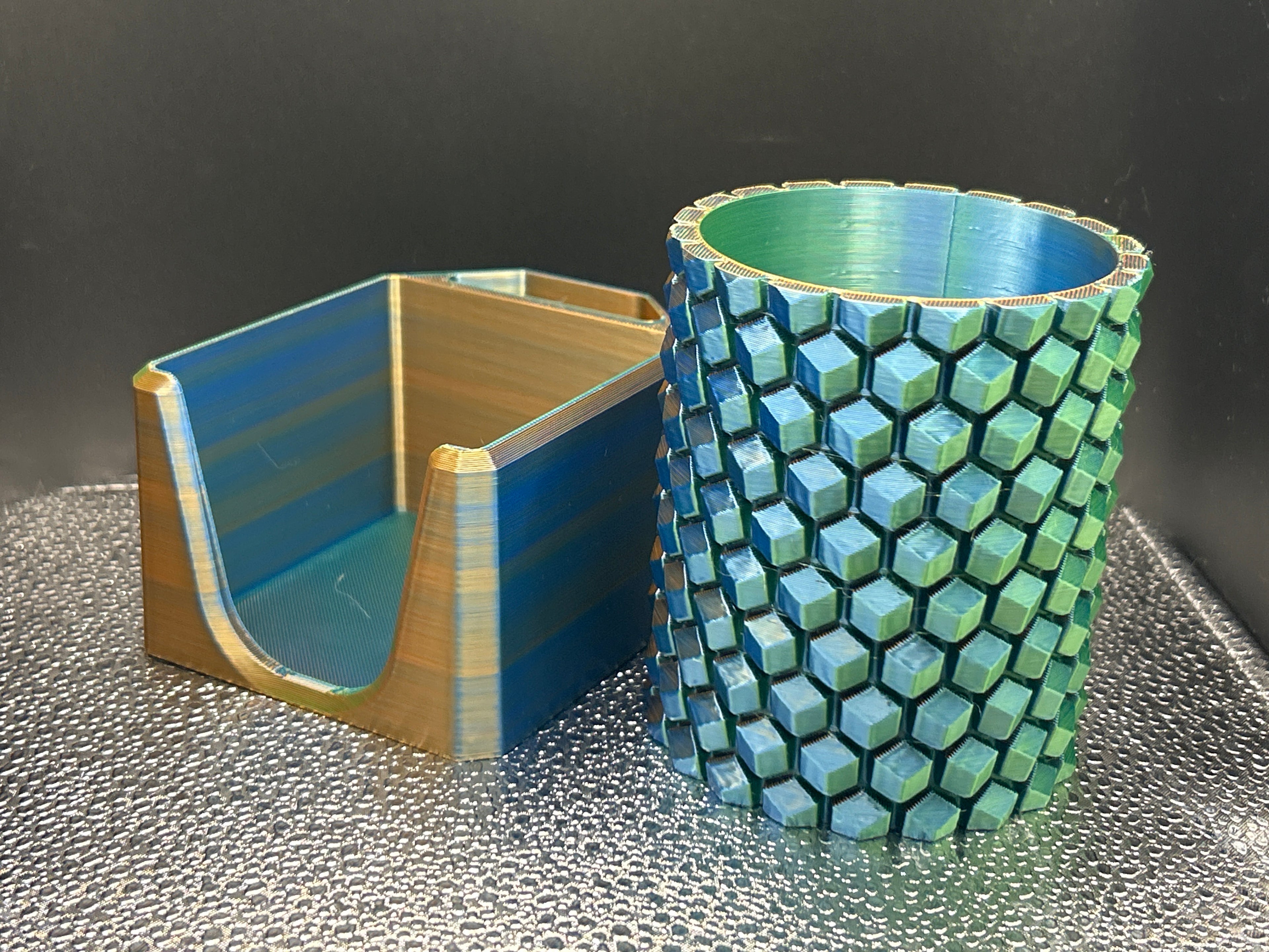 Desk cup and Post it Note holder set