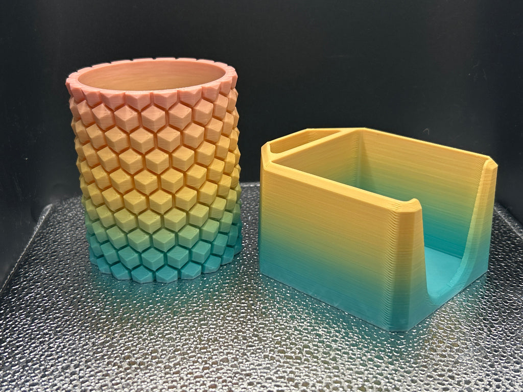 Desk cup and Post it Note holder set