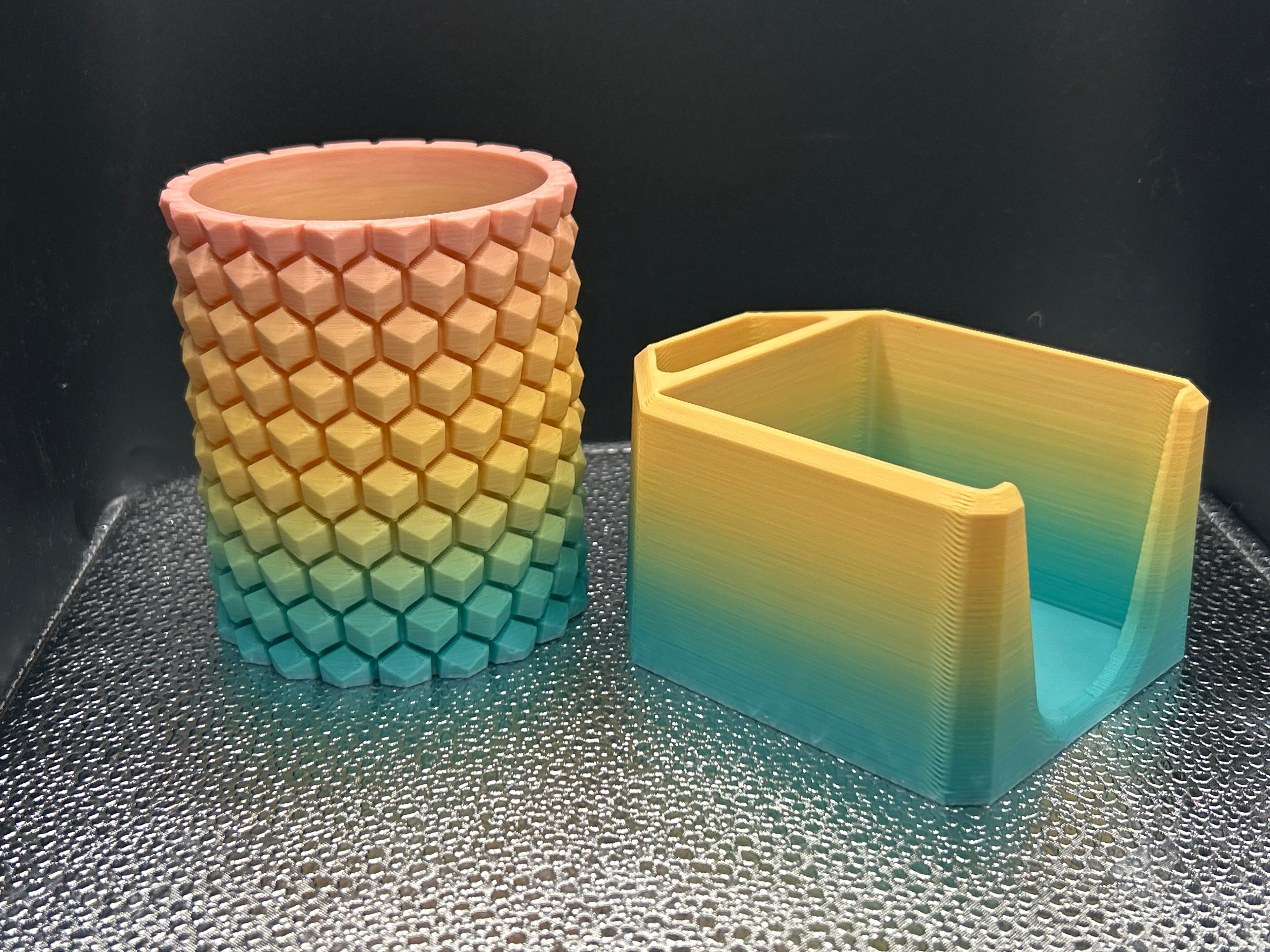 Desk cup and Post it Note holder set